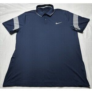 Nike Dri Fit Snap Polo Golf Shirt Mens Size XL MM Fly Framing Commander 746074